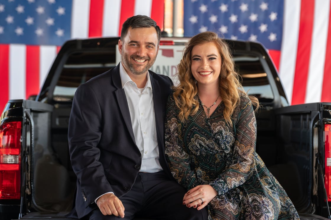 Christina and Nathan Dahm at the announcment event